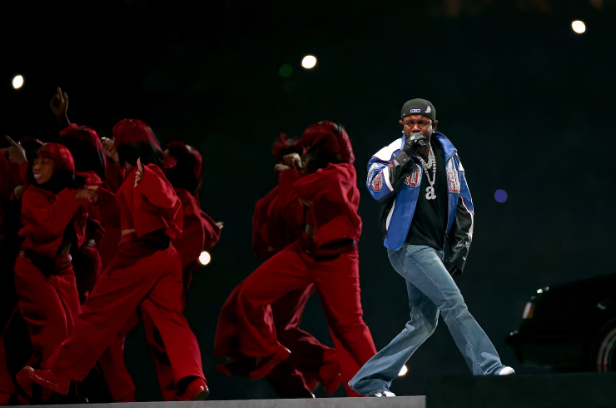 Kendrick Lamar performs during the Super Bowl LIX Halftime Show, Feb. 9, 2025 in New Orleans.